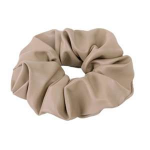 Coletero de cuero elegante y suave color té con leche, estilo minimalista coreano, accesorio para el cabello francés de moda en Instagram. - Product Image 3