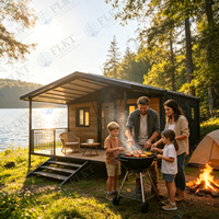 Maison conteneur extensible étanche FLKT en kit, garantie 2 ans, directement de l'usine, maisonnette préfabriquée moderne