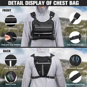 Sac de poitrine tactique à accès rapide, gilet tactique Molle, sac EDC pour voyage, randonnée, cyclisme, course à pied - Product Image 6