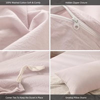 Drap de lit en coton lavé en microfibre 4 ensembles de literie