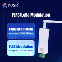 Convertisseur de communication série LoRa PUSR RS485, émetteur-récepteur sans fil 2,4 GHz 27 dBm, puce SX128x, transmission de données externe 1024 Kbps