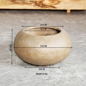 <span class=keywords><strong>Maceta</strong></span>/Jarrón de Magnesio Estilo Wabi-Sabi, Plano y Esférico, para Plantas Verdes <span class=keywords><strong>Nandina</strong></span>, Estilo Chino, para Sala de Estar, Salón de Té, Club - Product Image 5