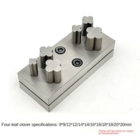 Outil de découpe et de formage métallique pour la fabrication de bijoux Trèfle à quatre feuilles, poinçon de pendentif, ensemble de matrices de poinçonnage à 6 trous