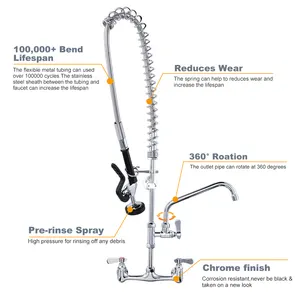 2-Wege-drehbarer Vorspül-Geschirrs püler hahn für Restaurant, gewerbliche Küchen spüle Prerinse Spray Wasserhahn