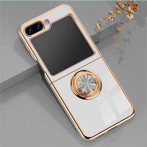 <span class=keywords><strong>2023</strong></span> Venta caliente Golden Electroplated Soft TPU Case a prueba de golpes Luxury Ring Holder Fold Phone Case Cover para <span class=keywords><strong>Samsung</strong></span> <span class=keywords><strong>Z</strong></span> <span class=keywords><strong>Flip</strong></span> 5 - Product Image 1