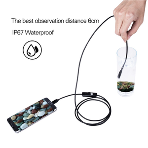 5.5Mm 7Mm Nội Soi Máy Ảnh 1M/1.5M/2M/3.5M/5M Linh Hoạt IP67 Không Thấm Nước Kiểm Tra Borescope Máy Ảnh Cho Android 6 Đèn LED Có Thể Điều Chỉnh - Product Image 4