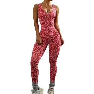 Nuova Moda Estiva: Tuta Intera da Yoga per Donne, Senza Maniche, Scollo a V, Aderente, Sportiva - Product Image 6