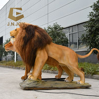 Modèle d'animal animatronique de parc zoologique JNZ22308, modèle de lion et de lionne pour la vente