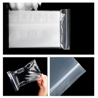 Sac à fermeture éclair en PE avec logo personnalisé, petit sac en plastique transparent à fermeture éclair, pochette refermable, emballage transparent, étui de rangement en polyéthylène pour entreprise