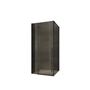 Transparent Tempered Glass U Shape Walk In Bathroom Shower Enclosure With Tray