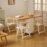 Table à manger pliable Quanu Practical Goodies 600856, table extensible pour salon, table à manger pliable gain de place