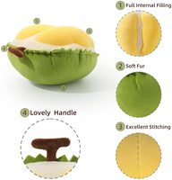 Durian en peluche personnalisé, petite nourriture en peluche pour enfants en peluche Kawaii, oreiller de fruits à câliner, poupée d'anniversaire