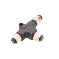 Connecteur M8 en T mâle-femelle OEM ODM, adaptateur 3 broches M8Tee, connecteur M8 IP68 4 broches