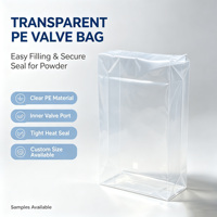 Sacs d'emballage en vrac écologiques, sacs à valve en PE micro-perforés auto-fermants pour matériaux de construction