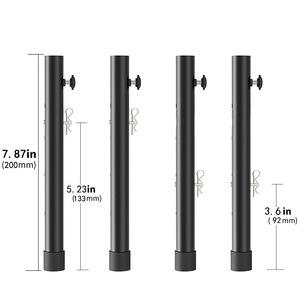 Metal <strong>Table</strong> <strong>Leg</strong> <strong>Extender</strong> for Workbench Folding &amp; Height Adjustable Straight/Curved <strong>Legs</strong> - Product Image 6