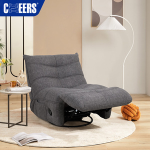 MANWAH CHEERS Fauteuil inclinable en tissu gris, fauteuil à bascule pivotant pour salon, mobilier de maison, canapé individuel - Product Image 5