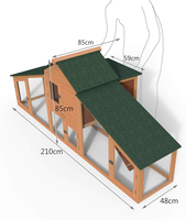 Grand enclos à poules pliable et portable en bois et acier inoxydable, moderne, coupe-vent, pour l'extérieur, cage à volailles, boîte pour animaux