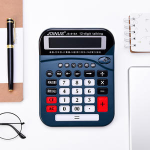 เครื่องคิดเลขพูดได้ 12 หลัก รุ่น Joinus Js810a พร้อมฟังก์ชั่นเสียง สำหรับใช้ในสำนักงานและทางการเงิน สีฟ้า - Product Image 1