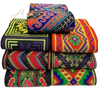 Ruban jacquard ethnique en polyester de 10 cm pour la couture, la broderie informatique, la dentelle de col, les bordures de manchette et les garnitures de costumes et robes