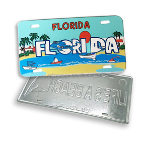 Placas <span class=keywords><strong>de</strong></span> Matrícula <span class=keywords><strong>de</strong></span> Aluminio <span class=keywords><strong>de</strong></span> Recuerdo <span class=keywords><strong>de</strong></span> EE. UU. - Diseño Personalizado, Estampado Ecológico Sin Níquel - Product Image 2