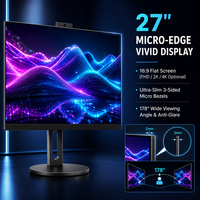 PC tout-en-un D4, taille maximale de la GPU 245x135x38mm, compatible avec les cartes graphiques dédiées, écran 27 pouces FHD, Intel Core I5, DDR4, SSD, Windows 11, Bluetooth