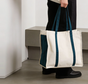 Sac à bandoulière en toile à rayures double face, grand format, minimaliste, décontracté, pour femme, 2025 - Product Image 3