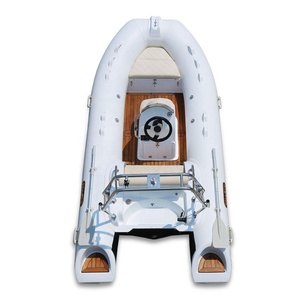Lancha de Lujo Haohai, Bote Neumático Plegable de 12.8 pies, Certificado CE, con Motor, Casco de Fibra de Vidrio para Pesca - Product Image 5