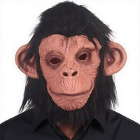 Masques réalistes en latex de singe, gorille, babouin, chimpanzé, tête entière, pour Halloween, anniversaire, Noël, décoration de fête, thème de vacances pour adultes