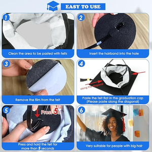 سعر المصنع Nicro غطاء التخرج إدراج عدم الانزلاق عقال يؤمن تصفيف الشعر البلاستيك عرضية الأسنان الشعر طوق الرأس - Product Image 3