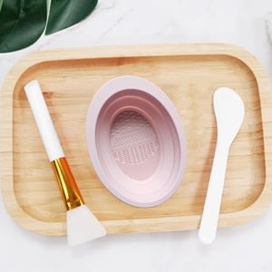 Bol de nettoyage pliable en silicone, double usage pour pinceaux de maquillage et masques faciaux, étanche, usage domestique et commercial, directement de l'usine - Product Image 3