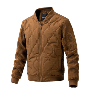 Chaqueta de Invierno para Hombre, Nueva, Ajustada, Acolchada, de Algodón, con Cuello Alto Tipo Béisbol y Cierre de Cremallera, Estilo Casual - Product Image 1