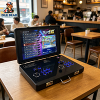 Konsol Arcade Portabel Layar HD 21 Inci Mesin Koper 26800 Game Retro Joystick Ganda untuk Peralatan Bermain di Rumah Game Center