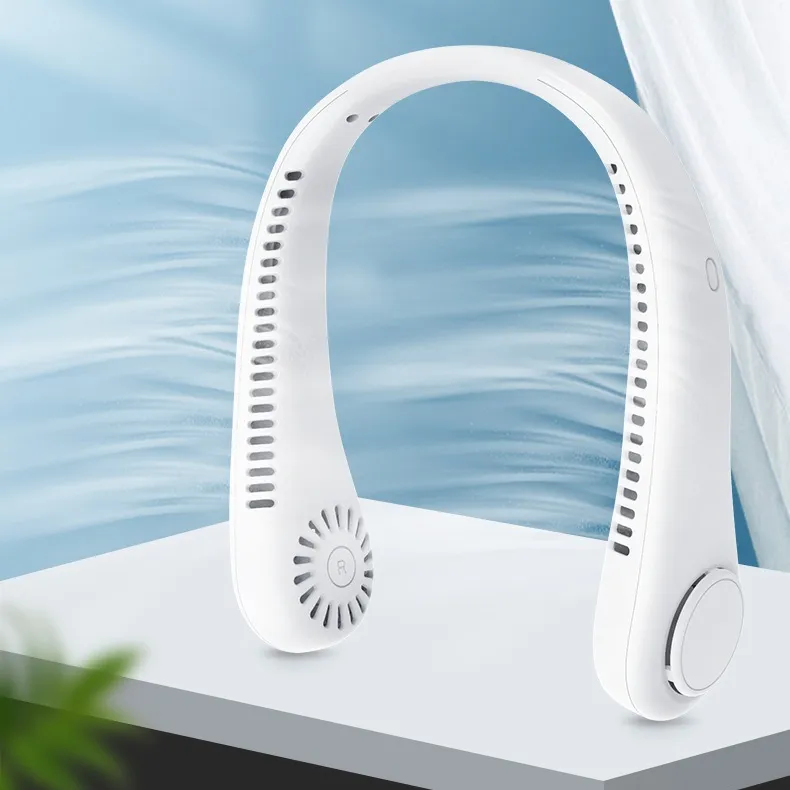 Portable Neck Fan USB Rechargeable Bladeless Fan Mini Electric Silent Wearable Cooling Fan for Sports