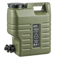 Seau de stockage d'eau en PE pour camping extérieur avec robinet, portable, de forme carrée, montable sur voiture, pour eau potable pure de source minérale