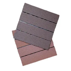 HHFlooring Group 30mm carbonized wood interlocking floor tiles DIY decking tile outdoor garden used decking tiles