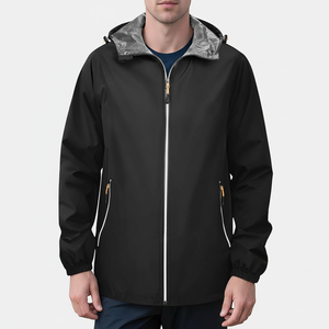 แจ็กเก็ตกันลมระบายอากาศน้ำหนักเบาเสื้อกีฬาสีพื้น XL กันน้ำโลโก้ออกแบบได้ตามต้องการสำหรับฤดูหนาว - Product Image 1