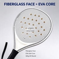 Ensemble de raquettes de paddle-tennis ABS 47 cm en 2 pièces, noyau intérieur en mousse de coton, poignée antidérapante, surface à haute élasticité, écologique, portable