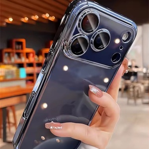 เคสโทรศัพท์มือถือแบบแข็งเคลือบด้วยไฟฟ้าบางเฉียบสำหรับ 17ProMAX พร้อมฟิล์มเลนส์ สำหรับเคส iPhone 17 Pro Max ฟิล์มกระจกใส - Product Image 3