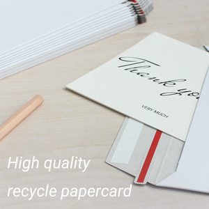 Benutzer definierte Größe Großhandel Weiß Recycling papier Selbst versiegeln Flache Hart karton Karton Foto Dokument Versand Starre Mailer Mailer - Product Image 6