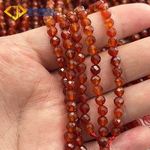 Mã Não Tự nhiên vòng mặt hạt màu Đỏ Mã Não ưa thích cắt đá quý hạt sợi - Product Image 2