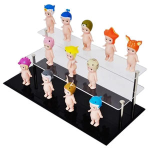 Elevador <span class=keywords><strong>de</strong></span> soporte <span class=keywords><strong>de</strong></span> exhibición <span class=keywords><strong>de</strong></span> acrílico transparente Mini botella muñeca escalera elevador 3 niveles elevador <span class=keywords><strong>de</strong></span> acrílico con fondo negro para figura <span class=keywords><strong>de</strong></span> Perfume <span class=keywords><strong>de</strong></span> comida - Product Image 1