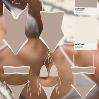 Ensemble bikini 2 pièces sexy à bretelles personnalisé, nouveau design 2026, avec bas de maillot string pour femme