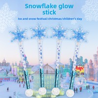 Individueller LED-Zauberstab mit Neon-Schneeflocken-Effekt, Projektionsball mit Mehrfarbigem Licht für Outdoor-Veranstaltungen, Neujahr, Konzerte und Partys