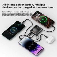 Power Bank Lithium Ion Bersertifikasi GB Standard 3C 120W Pengisian Daya Super Cepat Kabel Terintegrasi Layar Digital Output Multi-Port