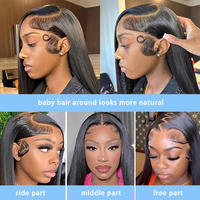 Peluca de Cabello Humano Virgen Vietnamita sin Pegamento, Estilo Bob con Encaje, Calidad HD, Pelucas Cortas Estilo Bob 4x4 al por Mayor para Mujeres Negras