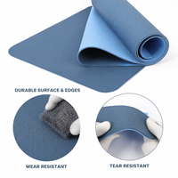 Tapis de Pilates rectangulaire en TPE résistant à l'usure avec manchon en papier kraft personnalisé ODM pour chaînes de magasins et fabricants en gros