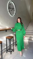 Winter New Fashion Halber Roll kragen pullover Verdickt Langarm Gestrickt Extra Lang Plus Size Damen Formeller Pullover Gürtel