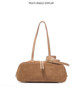 กระเป๋าหนังแท้ผู้หญิงแบบใหม่ล่าสุด พร้อมซิป ดีไซน์เรโทร จุของได้เยอะ หนังฟอกนุ่ม - Product Image 3