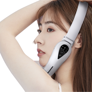 Masseur de beauté portable rechargeable par USB V Dispositif de levage du <span class=keywords><strong>visage</strong></span> pour raffermissement de la peau et réducteur de menton Doublein Red - Product Image 2