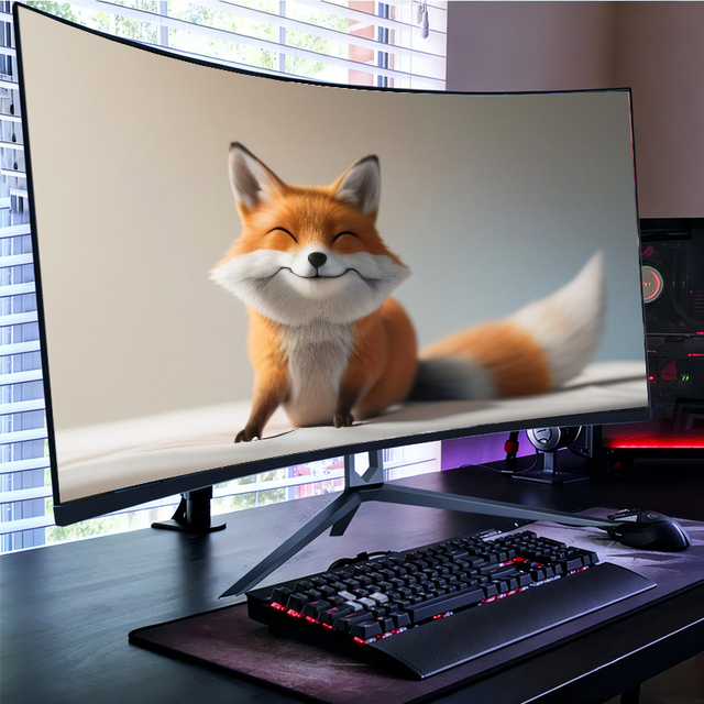 Customized 27 32 34 Inch Curved OLED Gamer Monitor 2K 4K 144hz 240hz LCD Computer Screen Display for Gamers